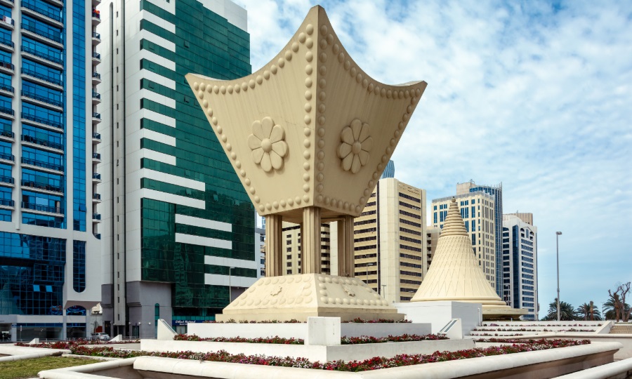 Скульптура в Абу-Даби в Объединённых Арабских Эмиратах